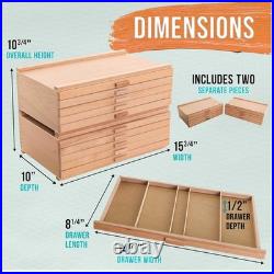 Hardwood Art Box for Brushes, Pencils, Tools