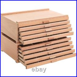Hardwood Art Box for Brushes and Pencils