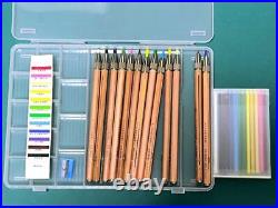 Hokusei Watercolor Pencil Set 13 Colors Starter Kit No Box, Used