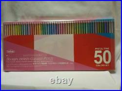 Holbain Colored Pencil Pastel Tone Set 50 Colors Paper Box From Japan New
