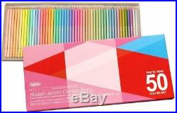 Holbein Artist Colored Pencil Pastel Tone Set 50 colors paper box Japan F/S NEW