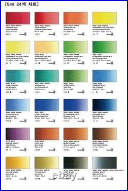 Holbein Artists' Watercolor Set HWC W405 24 Colors x 5ml Paint New