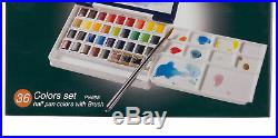 Holbein PN 698 Artists Water Color 36 Colors Set PALM BOX Half Pan FREE Ship