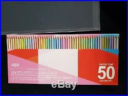 IN-HAND Brand New Holbein Pastel 50 Colors Set Paper Box OP936 Awesome Pencils