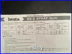 IWATA RG-2 Airbrush paint spray gun NEW IN BOX
