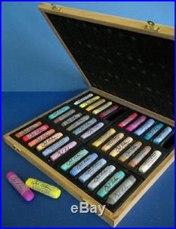 Jack Richeson 36 Assorted Handmade Soft Pastels in a Wooden Box