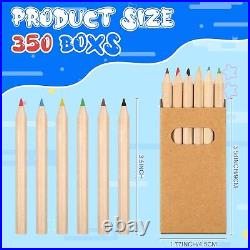 Janlaugh 350 Boxes Mini Colored Pencils for Kids 3.5 Inch Bulk Color Pencils