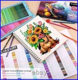 KALOUR Pro Colored Pencils, Set of 520 Colors, Artists Soft Core w Vibrant Colors