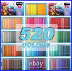 KALOUR Pro Colored Pencils, Set of 520 Colors, Artists Soft Core with Vibrant