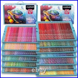 KALOUR Pro Colored Pencils, Set of 520 Colors, Artists Soft Core with Vibrant