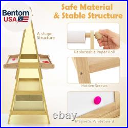 Kids Art Easel, 3 in 1 Double-Sided Painting Easel WithMagnetic Whiteboard, Chalkb