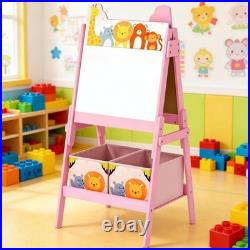 Kids Art Easel, Doubel-Sided standing Easel, pink