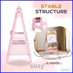 Kids Art Easel, Doubel-Sided standing Easel, pink