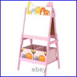 Kids Art Easel, Doubel-Sided standing Easel, pink