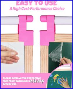 Kids Wooden Art Easel with Paper Roll & Double Sided Dry Erase Board