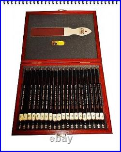 Koh-i-noor 8b To 10h 20 Pcs Set Of Mechanical Pencils 2.0 MM In Wooden Box 5900