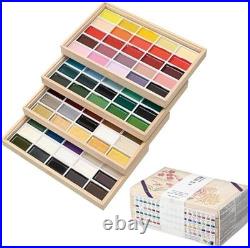 Kuretake Gansai Tambi 100 Color Watercolor Set Wooden Box Limited Edition
