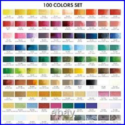 Kuretake Gansai Tambi 100 Color Watercolor Set Wooden Box Limited Edition