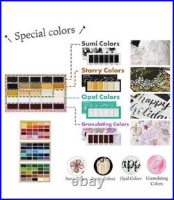 Kuretake Gansai Tambi 100 Watercolor Set Anniversary Limited Edition Wooden Box