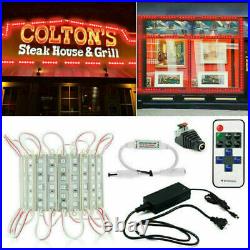LED Window Store Front Module Lights 10160ft Strips With Power Supply + Remote