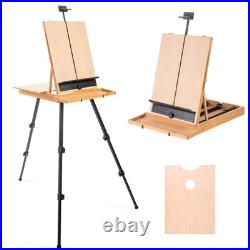 Large French Style Easel Portable Field and Studio Sketchbox, Plein Air Adj
