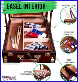 Large Walnut French Easel, Adjustable Plein Air Easels