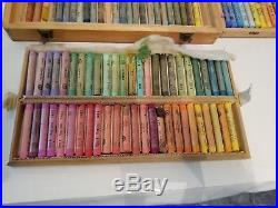 Lefranc 150 count 3 tray Pastel set with wooden boxs