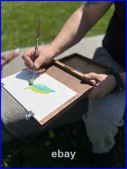 Lightweight Portable Handheld Lap Painting Easel Handmade Plein Air Paint box