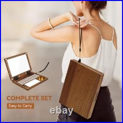 Lightwish Wooden Watercolor Palette Box Black Small to Medium, black walnut