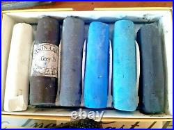 Lot Artists Materials Unison Soft Pastels Oil Daler Ingres Art Pad Wood Case Box
