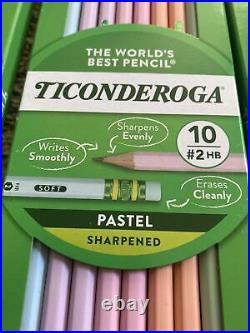 Lot Of 24 Boxes 240 Total Ticonderoga Pastel Pencils #2 Colors Pack Of 10 Free