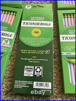 Lot Of 24 Boxes 240 Total Ticonderoga Pastel Pencils #2 Colors Pack Of 10 Free