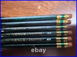 Lot Of Venus 3820 & 3800 Drawing Pencils 3H 4H 5H 6H New In Slide Box Vintage