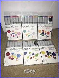 Lot of 6 Packs Copic Classic Original Markers 36 Markers Brand New in Box