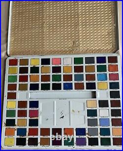 Lot of Two(2) Vintage Colorama 80 Color Water Colour Box Made in England Set Tin
