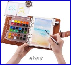 Luxury Watercolor Travel Set 36 Colors, Refillable Sketchbook & Dual-Tip Brush