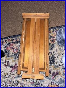 MABEF Drawer Sketch Box Collapsible Folding Wood Leather Handle ITALY Backpack