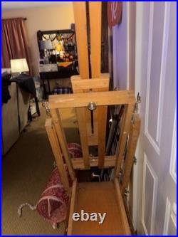 MABEF Drawer Sketch Box Collapsible Folding Wood Leather Handle ITALY Backpack