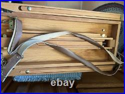 MABEF Drawer Sketch Box Collapsible Folding Wood Leather Handle ITALY Backpack