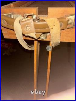 MABEF Drawer Sketch Box Collapsible Folding Wood Leather Handle ITALY Backpack