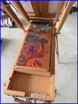MABEF M/23 Italian Beechwood Sketch Box Easel Folding Tripod Artist Made in Ital