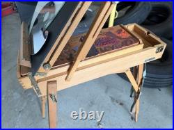 MABEF M/23 Italian Beechwood Sketch Box Easel Folding Tripod Artist Made in Ital