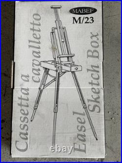 MABEF M/23 Italian Beechwood Sketch Box Easel Folding Tripod Artist Made in Ital