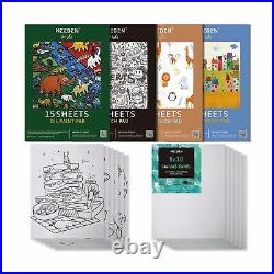 MEEDEN 216-Piece Super-Deluxe Mega Art Supplies Set with Art Wood Box & Sketc