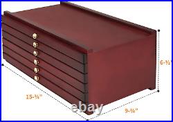 MEEDEN 6-Drawer Wood Artist Supply Storage Box, Portable Beechwood Multifunction