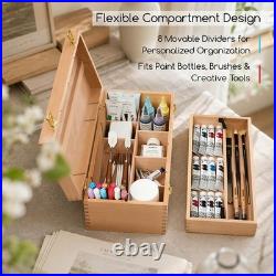 MEEDEN HBX-12 Art Supply Storage Box Chest 10 Compartments 16W x 8D x 6.2H