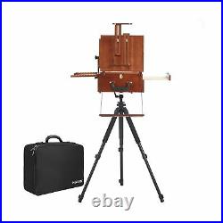 MEEDEN Ultimate Pochade Box with Aluminum Tripod Combo, Lightweight French Bo