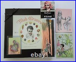 Mab Graves LE Ransom Plate withBox, Pink Trekell Brush Set and Prints big eye art