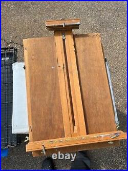 Mabef Art Easel with Tray made In Italy Oil painting box travel folding