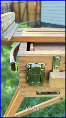 Mabef Italian Made French Style Field Easel Paint Box with Estate Provenance